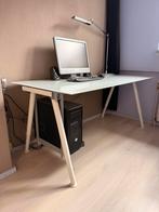 Bureau - glazen blad, Ophalen, Zo goed als nieuw, Bureau