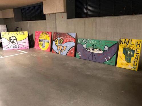Street art schilderijen, Antiek en Kunst, Kunst | Schilderijen | Modern, Ophalen