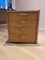 Hard houten ladekast met 4 laden, Huis en Inrichting, Kasten | Ladekasten, Ophalen, Minder dan 50 cm, Zo goed als nieuw, 3 of 4 laden