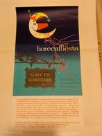 Vintage Horecaffiësta Poster Den Haag, Rechthoekig Staand, Ophalen of Verzenden, Zo goed als nieuw, A1 t/m A3