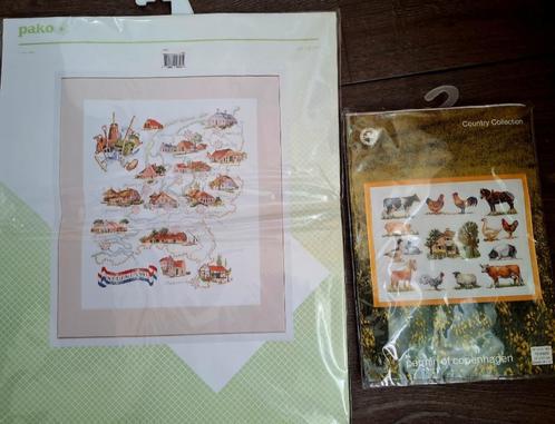 Borduurpakket boerderijdieren Nederland boerderij compleet, Hobby en Vrije tijd, Borduren en Borduurmachines, Nieuw, Borduurpakket