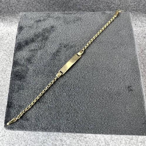 Gouden armband | 14K | 1,25gr | kinderplaatband | 388596, Sieraden, Tassen en Uiterlijk, Armbanden, Zo goed als nieuw, Goud, Goud
