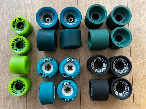 Longboard wielen - goedkoop - teab!, Sport en Fitness, Skateboarden, Gebruikt, Skateboard, Longboard, Ophalen of Verzenden