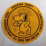 Leuke oude sticker.   Snackbar SNOOPY. Gebr. Van ZWEDEN., Verzamelen, Ophalen of Verzenden, Zo goed als nieuw, Overige typen