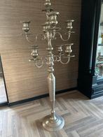 Uniek Vintage verzilverde kandelaar 1,80 m, ca. 50 kg, Antiek en Kunst, Antiek | Kandelaars, Ophalen, Zilver
