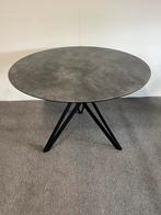 Ronde eettafel HPL leisteen 120/130/140cm, Huis en Inrichting, Tafels | Eettafels, Rond, Ophalen of Verzenden, Zo goed als nieuw