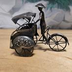 Vintage Miniatuur Riksja fietstaxi Betjak Indonesie, Ophalen of Verzenden