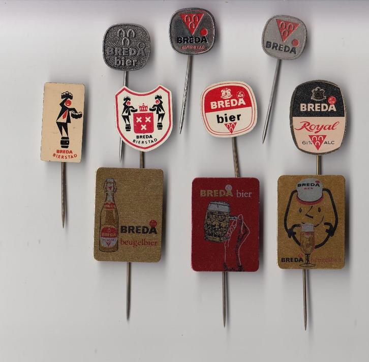 Breda Bier Logo Bierstad 3 Hoefijzers speldjes, Verzamelen, Speldjes, Pins en Buttons, Gebruikt, Speldje of Pin, Overige onderwerpen