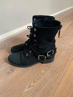 Stoere, zwarte NIKKIE boots - echt leren schoenen maat 38, Kleding | Dames, Schoenen, Ophalen of Verzenden, Gedragen, Zwart