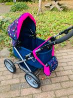 Mooie Poppenwagen met Tasje - Inklapbaar, Verstelbare duwstang, Zo goed als nieuw, Ophalen, Kinderwagen