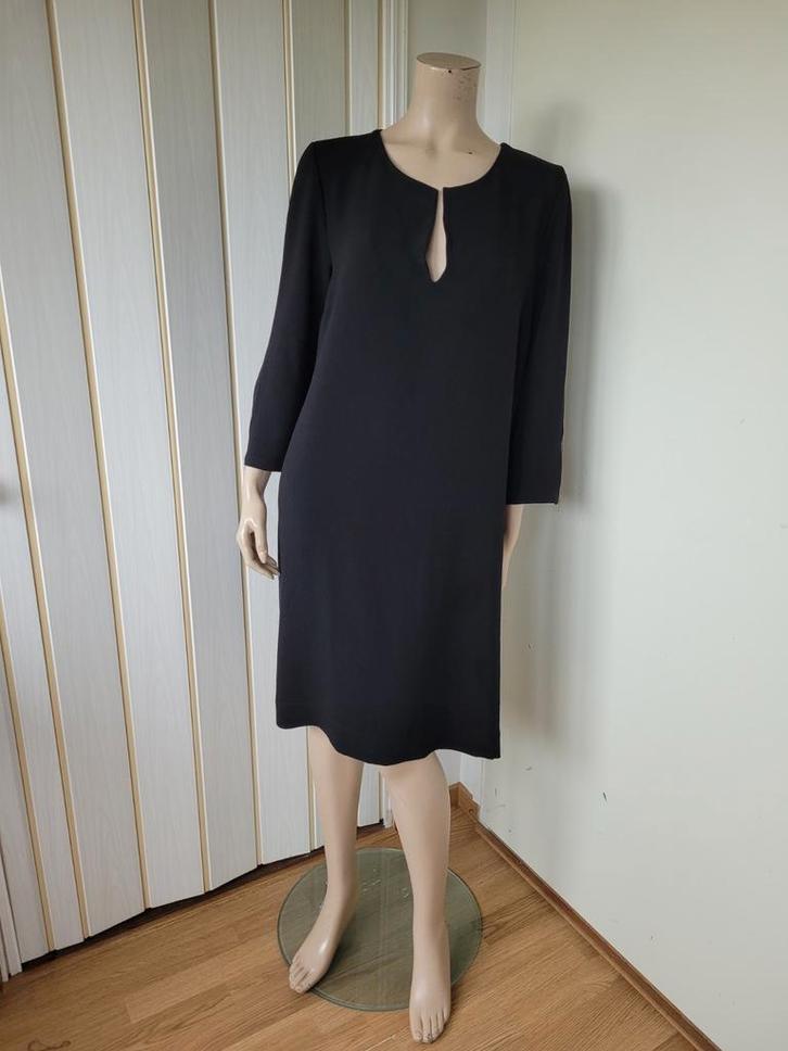 Gerard Darel jurk zwart maat 44, Kleding | Dames, Jurken, Zo goed als nieuw, Maat 46/48 (XL) of groter, Zwart, Onder de knie, Ophalen of Verzenden