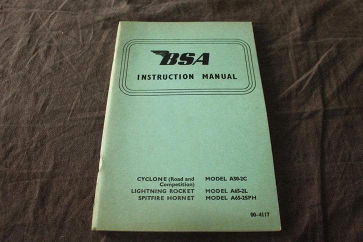 BSA A50-2C A65-2L  2SPH  Rocket Spitfire instruction manual, Motoren, Handleidingen en Instructieboekjes, Overige merken, Ophalen of Verzenden