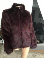 SAINT TROPEZ jas FAUX FUR maat m origineel ZGAN bordouxrood, Kleding | Dames, Jassen | Winter, Maat 38/40 (M), Ophalen of Verzenden