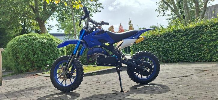 te koop: snelle 49cc 2-takt pitbike blauw, Fietsen en Brommers, Minibikes, Midibikes en Pitbikes, Gebruikt, Pitbike, Ophalen