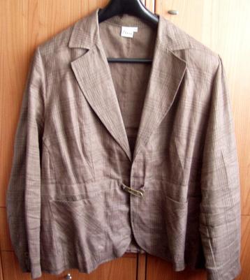 Miss Etam blazer jasje jas blouse, 100% linnen, maat 54 beschikbaar voor biedingen