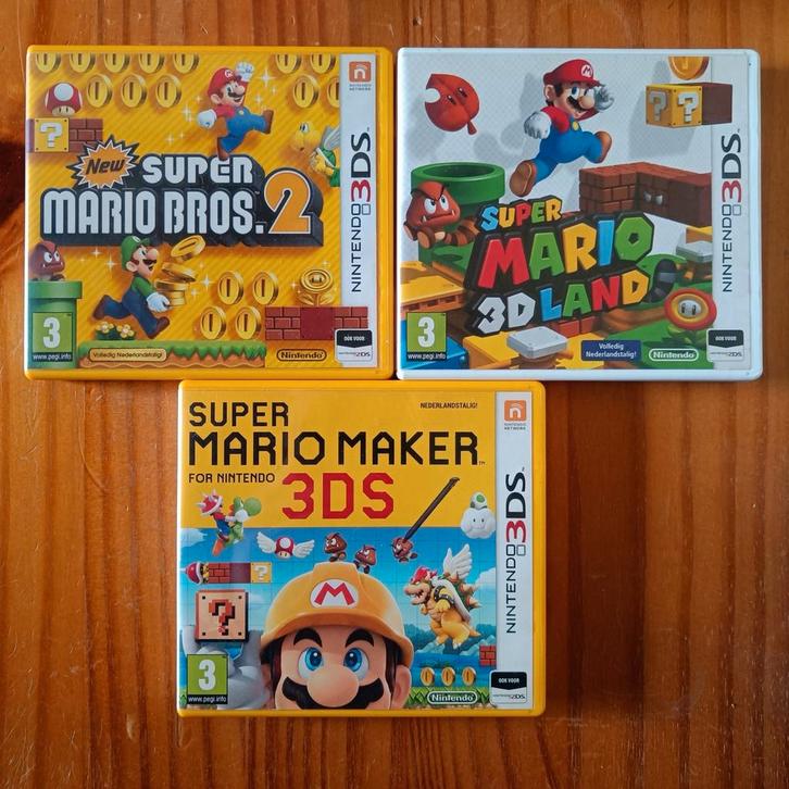3DS Mario Games Compleet met Boekjes, Spelcomputers en Games, Games | Nintendo 2DS en 3DS, Gebruikt, Platform, 1 speler, Vanaf 3 jaar