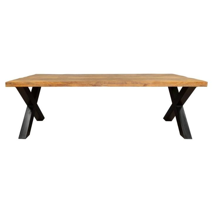 Rechthoekige mango eetkamertafel x poten - 200-220- 240 cm, Huis en Inrichting, Tafels | Eettafels, Nieuw, 50 tot 100 cm, 200 cm of meer
