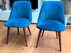 Twee eettafel stoel, Huis en Inrichting, Ophalen, Hout, Twee, Blauw