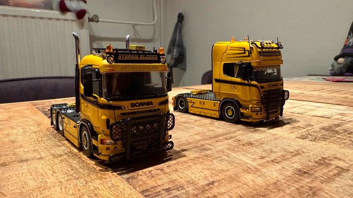 Tekno Scania Elgers setje, Hobby en Vrije tijd, Modelauto's | 1:50, Zo goed als nieuw, Bus of Vrachtwagen, Tekno, Ophalen of Verzenden