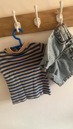 Mooi gestreept Sproet & Sprout shirtje 98 met kort broekje, Ophalen of Verzenden, Zo goed als nieuw, Setje, Jongen