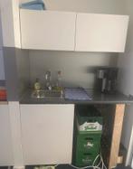 Witte keuken met bovenkasten, Ophalen, Gebruikt, Wit, Enkelwandige keuken