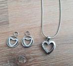 Nieuwe zilveren ketting en oorhangers in de vorm van hartjes, Ophalen, Nieuw, Zilver, Zilver