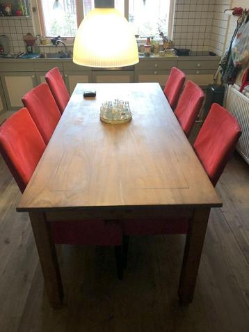 Eetkamerstoelen 6 stuks rood beschikbaar voor biedingen
