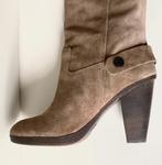 Nieuwe MANFIELD Suède Hoge Laarzen mt 36, Ophalen, Hoge laarzen, Beige, Nieuw