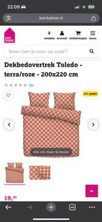 Dekbedovertrek Toledo - terra/roze - 200x220 cm, Dekbedovertrek, Tweepersoons, Ophalen of Verzenden, Zo goed als nieuw