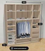 IKEA pax kast  - 236h x 200b x 58d, Ophalen, Eikenhout, 200 cm of meer, Zo goed als nieuw