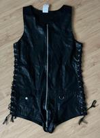 Zwart, pu lederen pakje, maat M gay / hetero, Ophalen of Verzenden, Gedragen