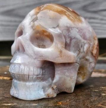Geweldige grote bloemagaat schedel beschikbaar voor biedingen