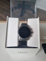 Fossil The Carlyle HR Gen 5 Smoke Stainless Steel Zilver, Sieraden, Tassen en Uiterlijk, Android, Gebruikt, Ophalen of Verzenden