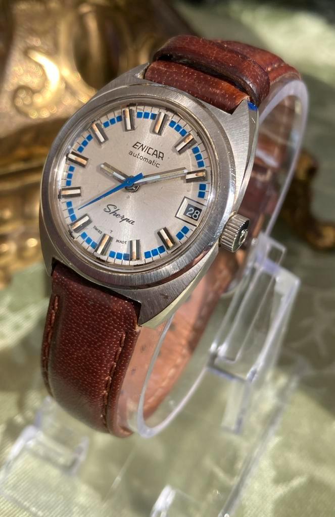 Enicar Automatic Sherpa 300 - 1960, Sieraden, Tassen en Uiterlijk, Horloges | Antiek, Polshorloge, Overige merken, Staal, 1960 of later