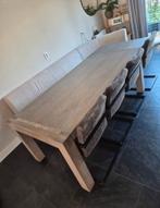 Eikenhouten Eetkamertafel, Ophalen, Eikenhout, 200 cm of meer, 50 tot 100 cm