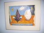 grote surrealistische zeefdruk - gesigneerd werk in opdracht, Antiek en Kunst, Kunst | Litho's en Zeefdrukken, Ophalen