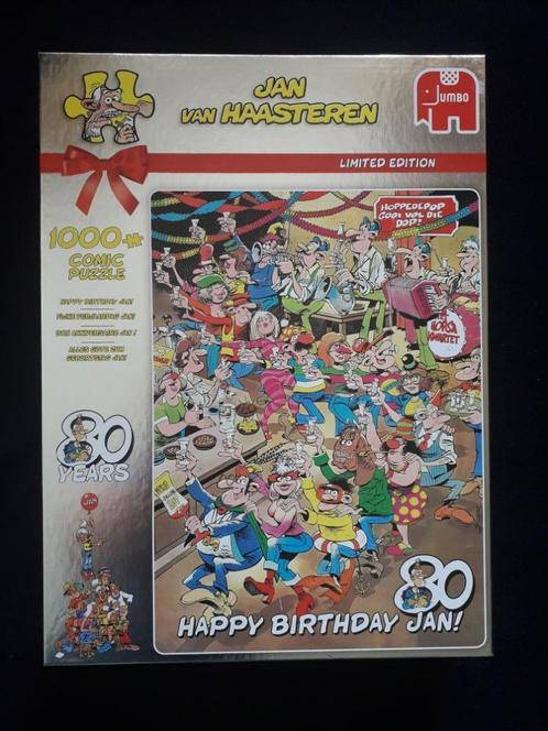Jan van Haasteren - Happy Birthday Jan 80, Hobby en Vrije tijd, Denksport en Puzzels, Zo goed als nieuw, Legpuzzel, 500 t/m 1500 stukjes
