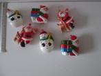 vintage kerstballen 6 grote plastic retro kersthangers, Diversen, Kerst, Ophalen of Verzenden, Gebruikt