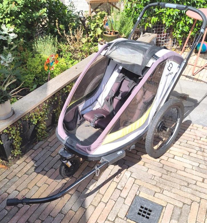 Hamax Breeze 2 fietskar, Fietsen en Brommers, Fietsaccessoires | Aanhangers en Karren, Gebruikt, Kinderkar, Opvouwbaar, Ophalen of Verzenden