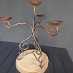 Kandelaar gietijzer stompkaars kaarsenstandaard kaarshouder, Antiek en Kunst, Antiek | Kandelaars, Ophalen, Overige materialen