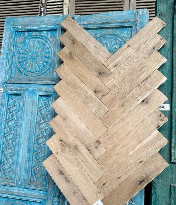 PRACHTIGE PARKET VLOEREN VISGRAAT, BOURGONDISCHE DALLEN, Doe-het-zelf en Verbouw, Vloerdelen en Plavuizen, Nieuw, Parket, Ophalen of Verzenden