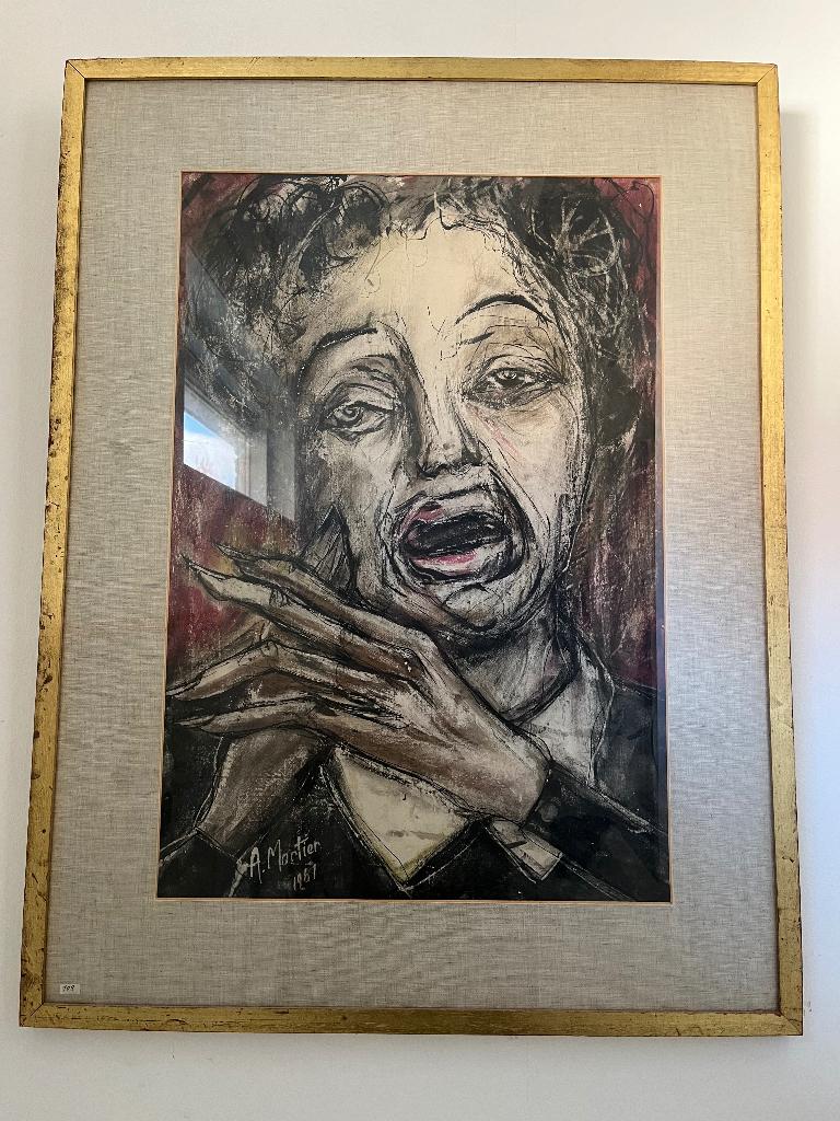Edith Piaf 'je ne regrette riens' Antoon Mortier Kunstwerk, Antiek en Kunst, Kunst | Etsen en Gravures, Ophalen