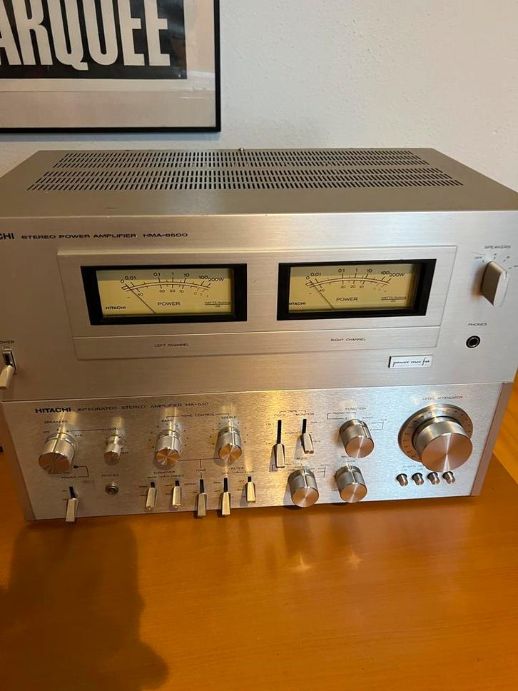 Hitachi HA-610 & HMA-6500 Vintage Set met VU Meters, Computers en Software, Computerbehuizingen, Gebruikt, Ophalen