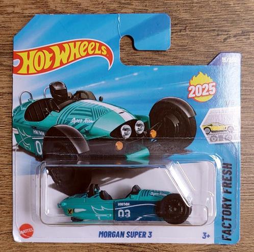 Hot Wheels MORGAN SUPER 3 (groen-blauw) 1/64, Hobby en Vrije tijd, Modelauto's | Overige schalen, Nieuw, Auto, Ophalen of Verzenden