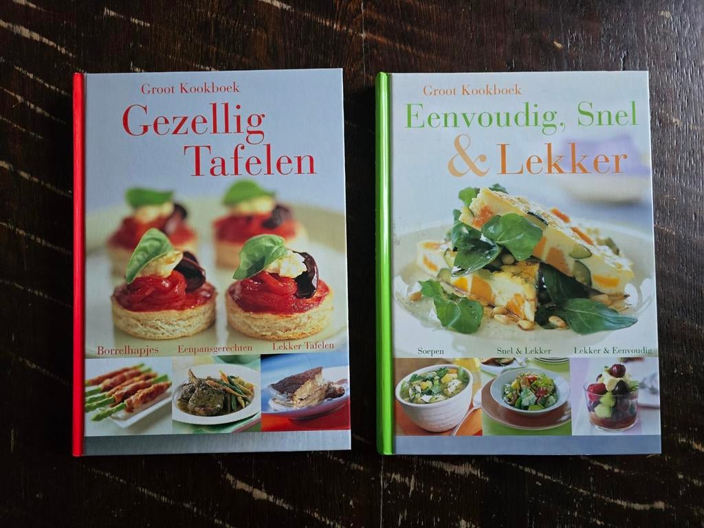 Groot kookboek - Gezellig tafelen & Eenvoudig, nieuwstaat, Zo goed als nieuw, Allegrio, Gezond koken, Tapas, Hapjes en Dim Sum
