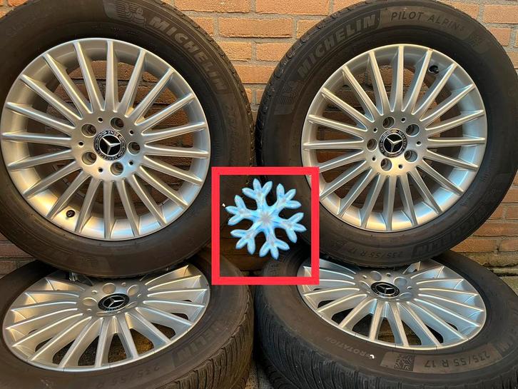 17” orig Mercedes Vito V-klasse EQV michelin winterset, Auto-onderdelen, Banden en Velgen, Banden en Velgen, Winterbanden, 17 inch