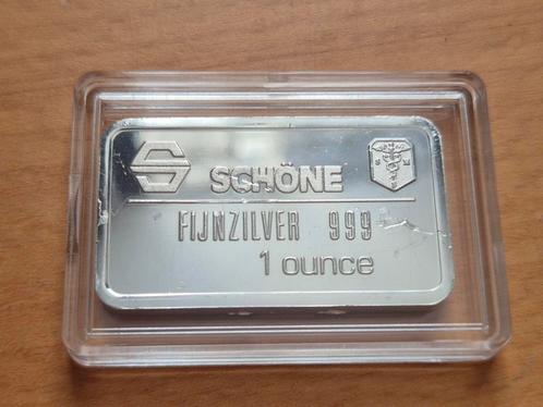 1 oz vintage zilverbaar. Schöne; Zilverstad Schoonhoven., Postzegels en Munten, Edelmetalen en Baren, Zilver, Ophalen of Verzenden