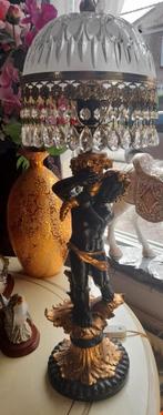 Prachtige grote lamp. Glazen kap met pegels. In mooie staat., Ophalen, Minder dan 50 cm