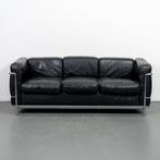 1x Cassina Le Corbusier LC2 3-zits Bank Zwart Leer