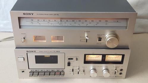 Sony tuner ST-11L en cassettedeck TC-188SD, Audio, Tv en Foto, Cassettedecks, Enkel, Sony, Tape counter, Ophalen of Verzenden